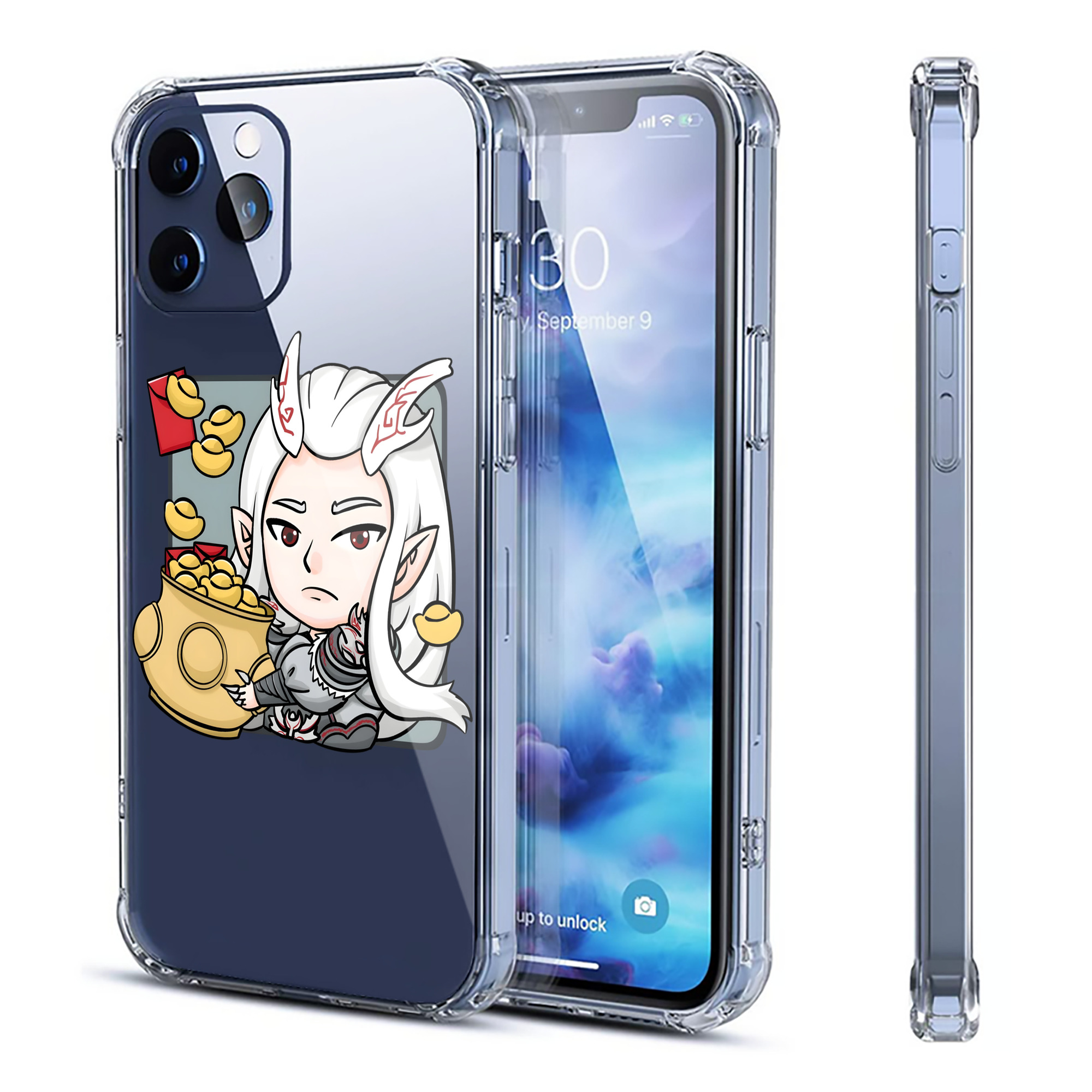 （画像用） Ne Zha 2 ナタ 魔童の大暴れ 【iPhone 12シリーズ対応】透明スマホケース（クリアソフトケース）
